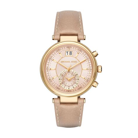 michael kors mk2529|Michael Kors Women's Chronograph Sawyer Peanut Leather .